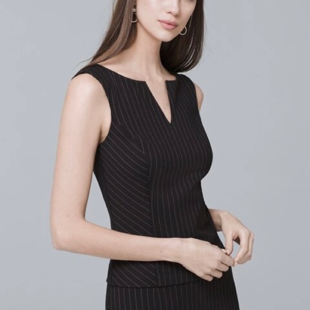 White House Black Market NWT Striped Bodice Sleeveless Top - Picture 5 of 9